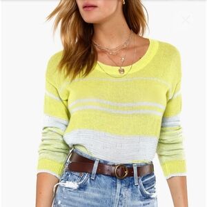 Heartloom Haven Sweater Linen Yellow‎ Textured Stripe